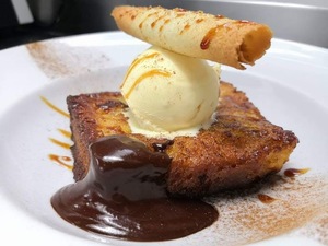 Torrija con helado